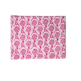 Nikhar Pure Linen Hand-Printed Table Runner - Pink