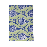 Nikhar Pure Linen Hand-Printed Table Runner - Lily Green