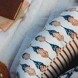 Bahaar Throw Pillow Cover - Ginger & Blue