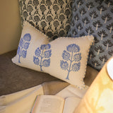 Neera Linen Hand-Printed Pillow Cover