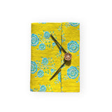 Handcrafted Recycled Paper Journal A5 - Lemon Yellow