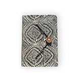 Handcrafted Recycled Paper Journal A5 - Tribal Print Black