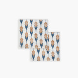 Bahaar Cotton Table Napkin - Ginger & Blue Set of 2