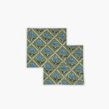 Noor Table Napkin - Olive & Blue Set of 2