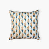 Bahaar Throw Pillow Cover - Ginger & Blue