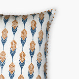 Bahaar Throw Pillow Cover - Ginger & Blue