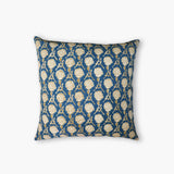 Nikhar Pure Linen Throw Pillow Cover - Ink Blue