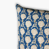 Nikhar Pure Linen Throw Pillow Cover - Ink Blue