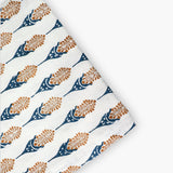 Bahaar Hand Printed Table Runner - Ginger & Blue