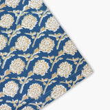 Nikhar Linen Hand-Printed Runner - Ink Blue