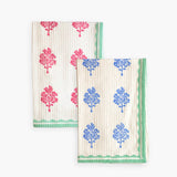 Sara - Cotton Waffle Kitchen Towel - Set of 2 (Multi-color)