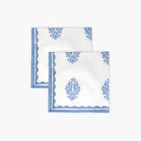 Nila - Pure Cotton Table Napkin Set of 2 - Pastel Blue