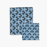 Zeenat Steel Blue Dining Linen Gift Set | Table Runner & Napkin