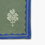 Sara - Pure Cotton Table Napkin Set of 2 - Oil Green