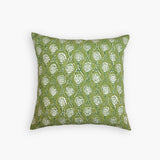 Nikhar Pure Linen Throw Pillow Cover - Fern Green