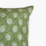 Nikhar Pure Linen Throw Pillow Cover - Fern Green