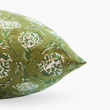 Nikhar Pure Linen Throw Pillow Cover - Fern Green