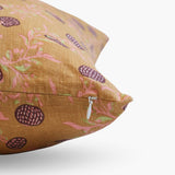 Rasa - Lumbar Pure Linen Throw Pillow Cover - Biscuit Brown