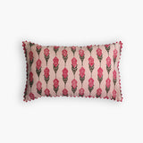 Bahaar Lumbar Throw Pillow Cover - Pink
