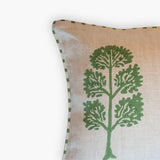 Neera Lumbar Hand-Printed Pillow Cover - Fern Green