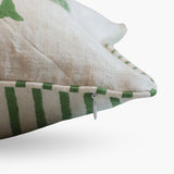 Neera Lumbar Hand-Printed Pillow Cover - Fern Green