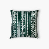 Echo - Pure Linen Throw Pillow Cover - Forest Green