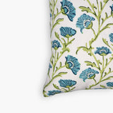 Bella Throw Pillow Cover - Olive Green & Blue