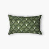 Zeenat Lumbar Throw Pillow Cover - Chive