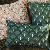 Zeenat Lumbar Throw Pillow Cover - Chive