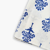 Blue Harmony Linen Hand-Printed Runner