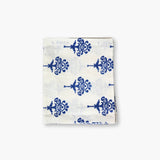 Blue Harmony Linen Hand-Printed Runner