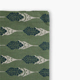 Bahaar Hand Printed Table Runner - Oil Green