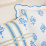 Nila - Linen Throw Pillow Cover - Pastel Blue