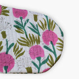 Block-Printed Quilted Christmas Stocking - Pink Cherry