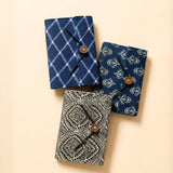 Assorted Set of 3 Handcrafted Journals | Navy Blue, Midnight Blue & Black