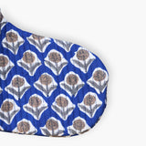 Block-Printed Quilted Christmas Stocking - Midnight Blue