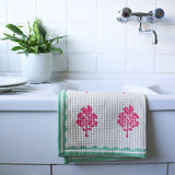 Sara - Cotton Waffle Kitchen Towel - Set of 2 (Multi-color)
