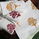 Harmony Cotton Waffle Kitchen Towels - Set of 2 (Multi-color)