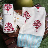 Harmony Cotton Waffle Kitchen Towels - Set of 2 (Multi-color)