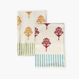 Harmony Cotton Waffle Kitchen Towels - Set of 2 (Multi-color)