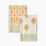 Nikhar Harmony Cotton Waffle Kitchen Towels - Mixed Set of 2