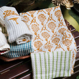 Nikhar Harmony Cotton Waffle Kitchen Towels - Mixed Set of 2