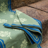 Sara - Pure Cotton Table Napkin Set of 2 - Oil Green