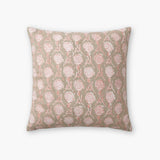 Nikhar Pure Linen Throw Pillow Cover - Gray & Dusty Pink