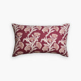 Bella Lumbar Throw Pillow Cover - Wine Red