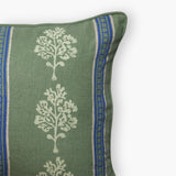 Sara Lumbar Throw Pillow Cover - Oil Green