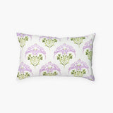 Soma - Lumbar Linen Throw Pillow Cover - Lavender