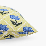 Noor - Nikhar Butter Yellow & Lily Green Throw Pillow Cover Set of 2