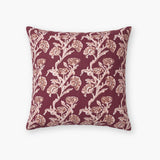 Bella Throw Pillow Cover - Wine Red