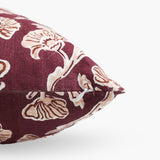 Bella Throw Pillow Cover - Wine Red